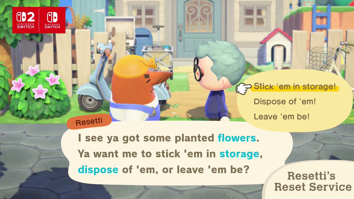 ACWorldBlog's tweet image. Resetti returns in Animal Crossing: New Horizons Version 3.0 with new services to help reset and tidy up your island by returning items to your storage! Choose from the entire island, your beach, or a specific area. ⛏️