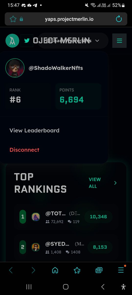 ShadoWalkerNfts's tweet image. I am #6 on @ProjectMerlinio and one of the consistent supporter.
Till now it was a bumpy ride but confidence and self believe was never low.
Instead of draining your energy in grinding just be real with your content and efforts. 
See you all on top ! 🫶🪄