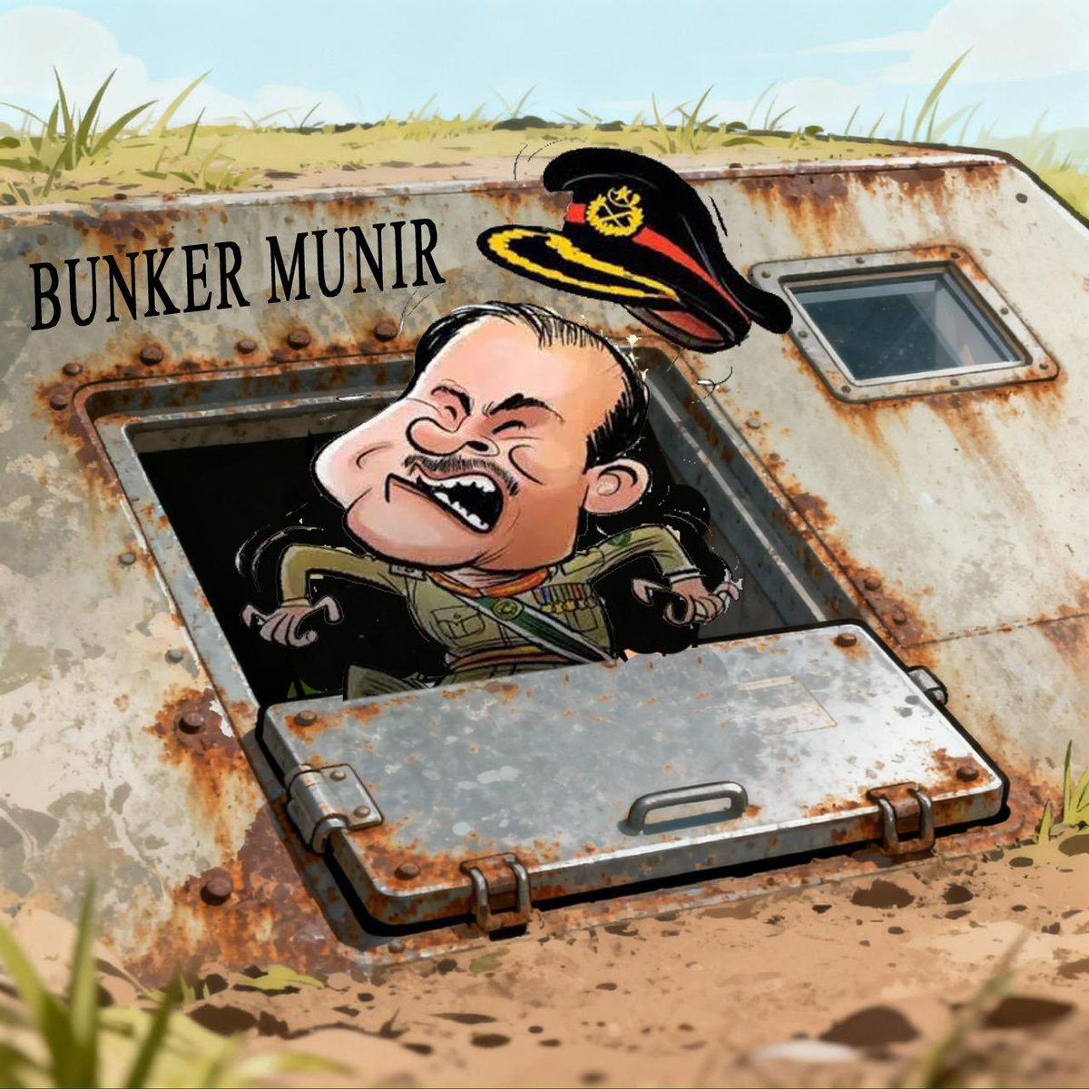Operation Trishul got Bunker Munir sprintin to dive into his cozy 5 Star bunker. His fam’s busy chillin’ at Times Square.  #OperationTrishul #ExerciseTrishul