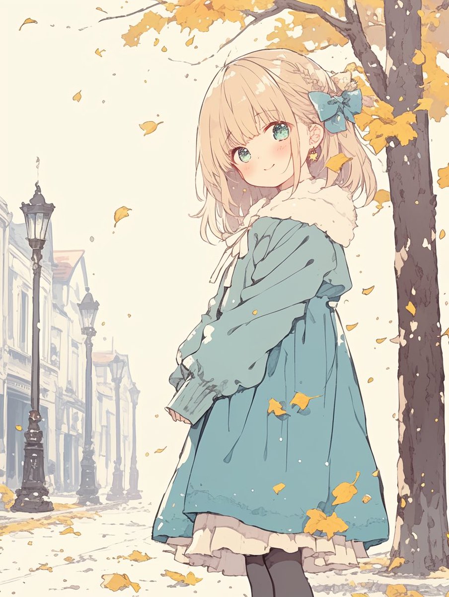 Barbara_yumemi's tweet image. 「秋の待ち合わせ」
今週はちょっと長く感じますね。
来週は月曜日休みなのでがんばりましょう。
#AIイラスト 
#AIart