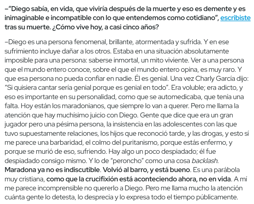 Diego Maradona por Mariana Enriquez.