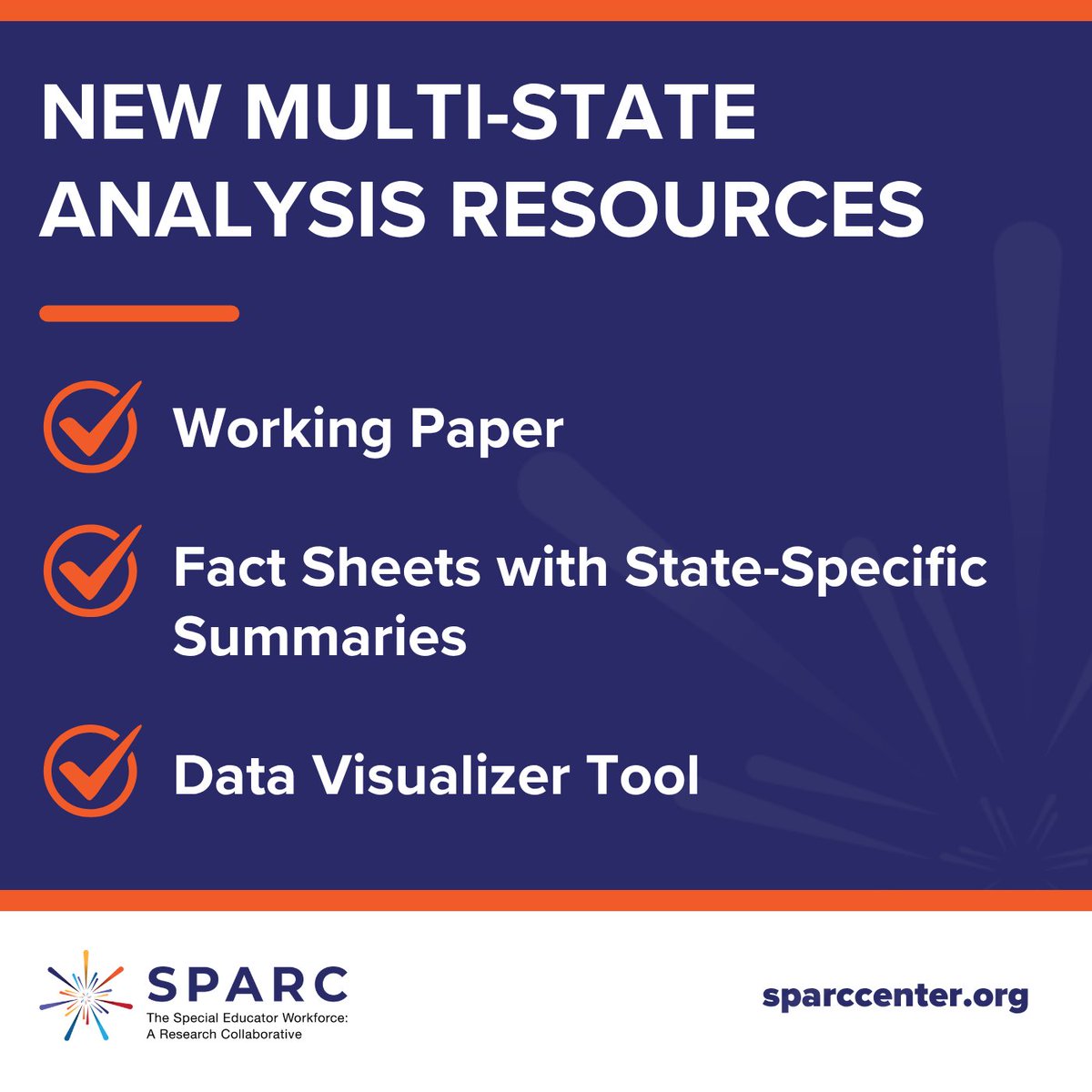 SPARC_Center's tweet image. 📢 NEW RESEARCH ALERT! The SPARC Center is excited to share THREE new resources with our findings from our first year of research on the #SpecialEducation teacher workforce.

Explore the resources in this thread, or visit our website to learn more: sparccenter.org