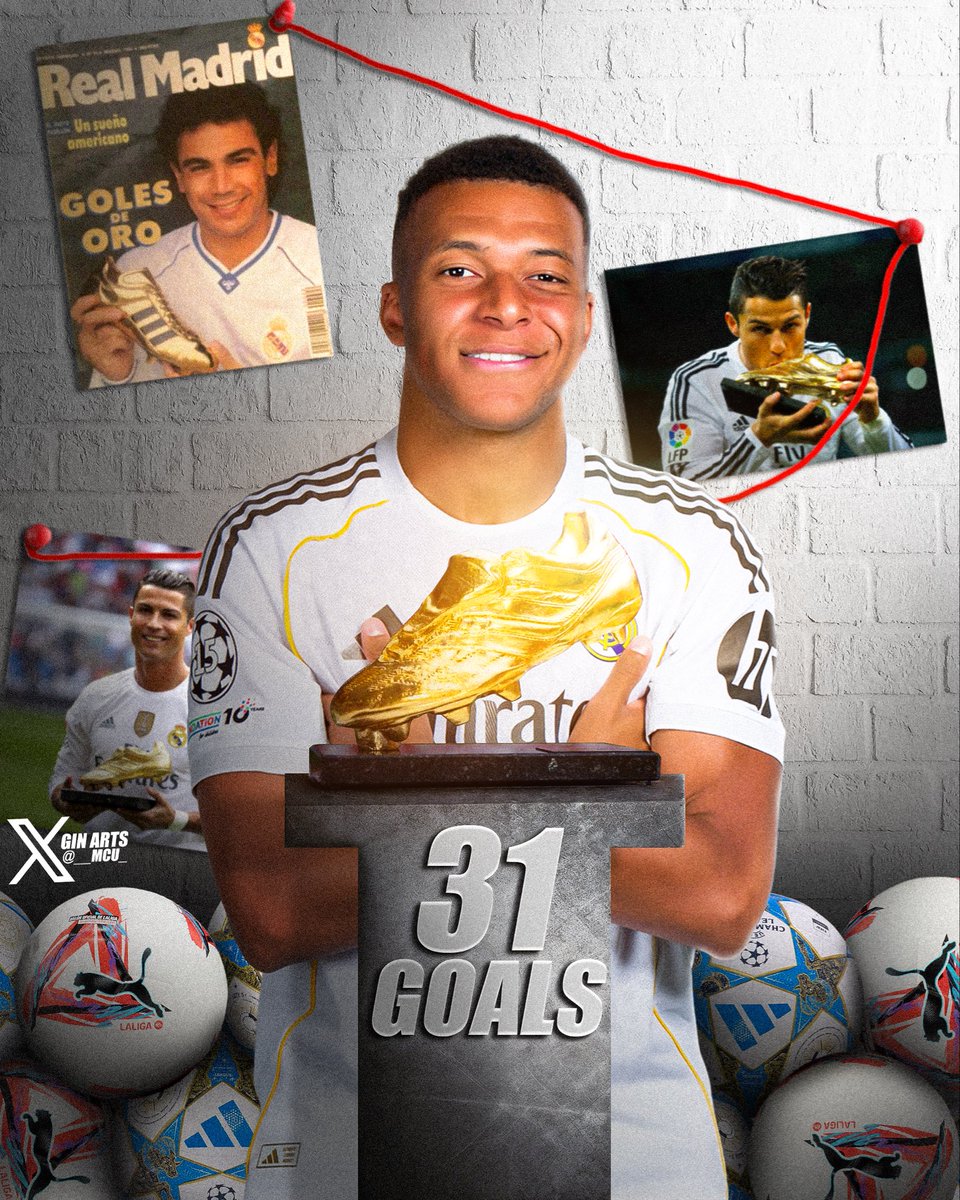__mcu_'s tweet image. 🚨 OFFICIAL: Kylian Mbappé will receive his 2024/25 Golden Boot in the presidential box at the Santiago Bernabéu tomorrow at 13:30 CET. 😨🔥

Designed by me 
@KMbappe