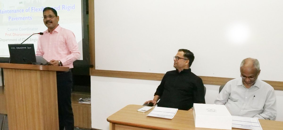 EOatIITB's tweet image. Glimpses from the 2-day course, “Quality and Maintenance of Flexible and Rigid Pavements” for Vertis Project Manager Pvt. Ltd., led by Prof. Dharamveer Singh (Civil Engg.) and conducted by IITB EO.

#IITBombay #CEP #CivilEngineering #Infrastructure #SkillDevelopment #Vertis