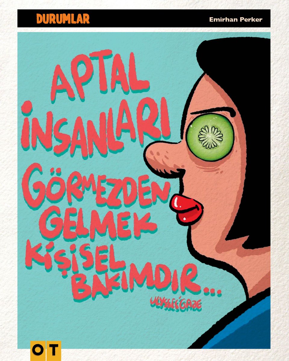 Aptal insanları görmezden gelmek kişisel bakımdır. 🎬 (Ulysses’ Gaze) 

#Durumlar ✍️ <a href="/emirhan_perker/">Emirhan Perker</a> 
📚 #OTdergi 🍂 #Kasım