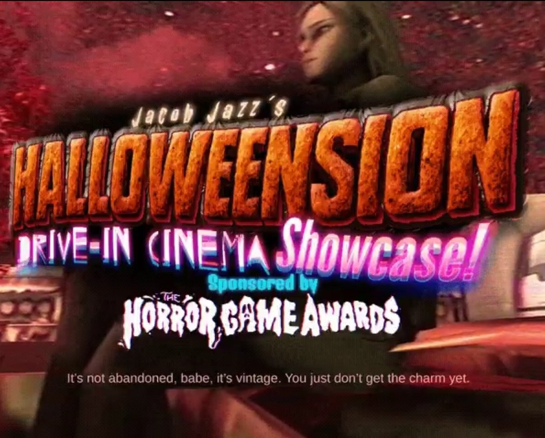 #ShowcaseThursday 👽

Did you see our latest trailer? What about in the confort of a Drive-in Cinema?

Grab your jackets and come visit the first Halloween Showcase inside a game! Halloweension is Live! By the hands of <a href="/CeleryEmblem/">TAMARINDOS 🔜SWITCH2 11-12-25</a> 

Step into a true halloween experience!