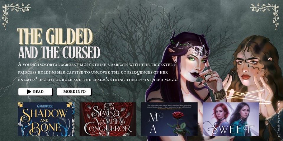 SHADOW &amp; BONE x SLAYING THE VAMP CONQUEROR

🖤string theory magic 
🖤mirror dimension 
🖤dark doppelganger 
🖤sapphic enemies to lovers
🖤found family betrayal 

#GhostPit #YA #F #Q