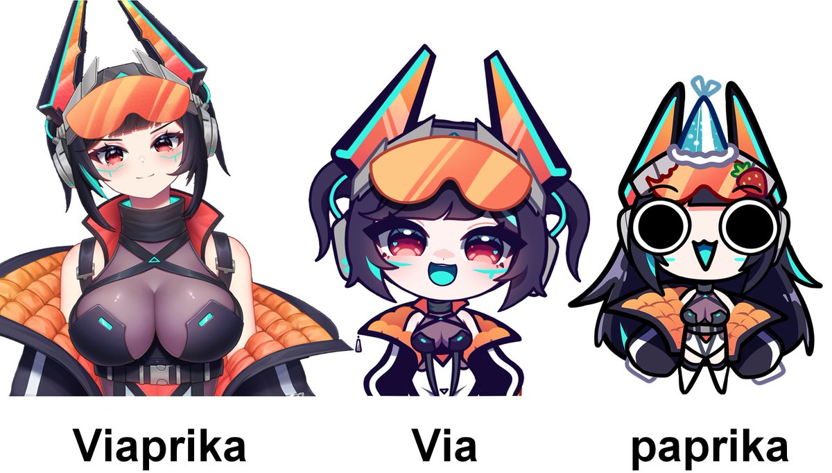 Viaprika's tweet image. 3 Stages of Viaprika
#vtuber #esvtuber