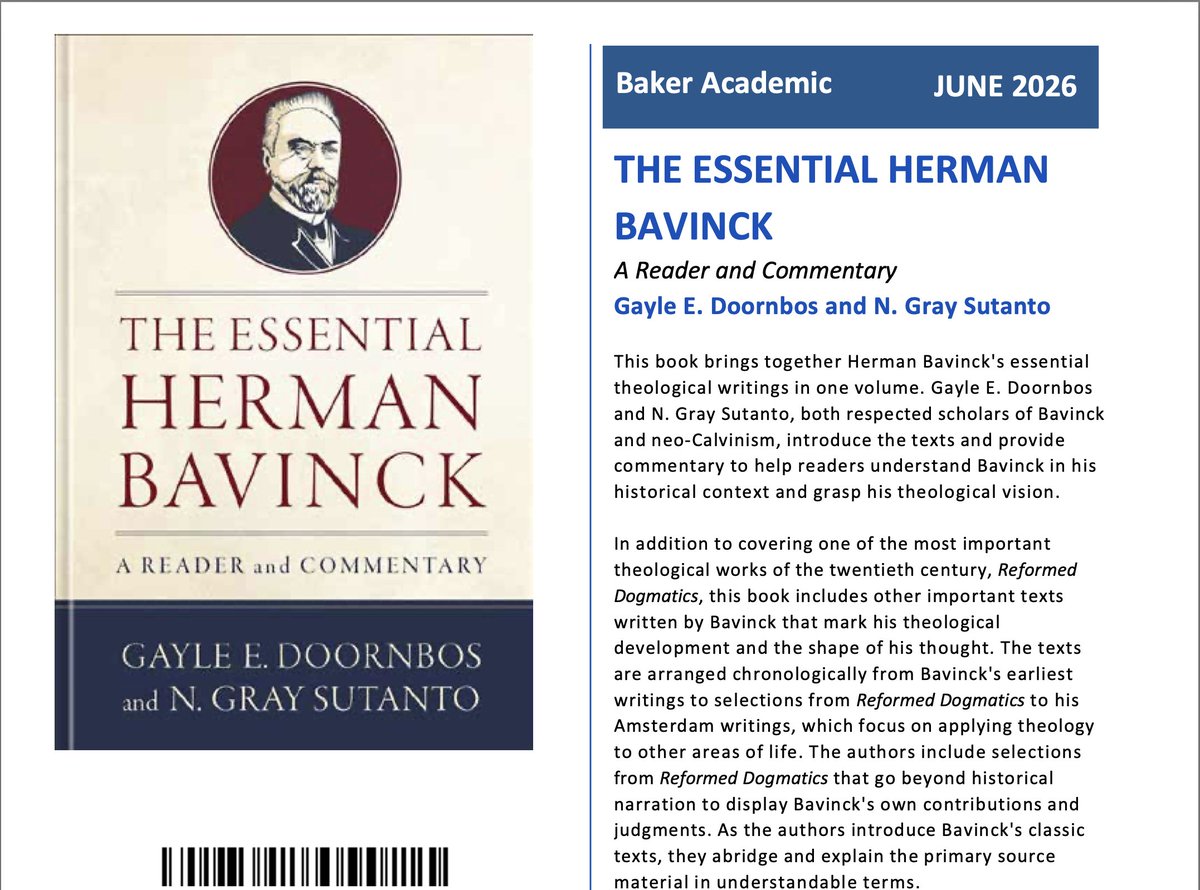 RonniKurtz's tweet image. This forthcoming book from @gayledoornbos and @GraySutanto looks like it will be helpful. Glad to have something like this for introducing students to HB. @BakerAcademic