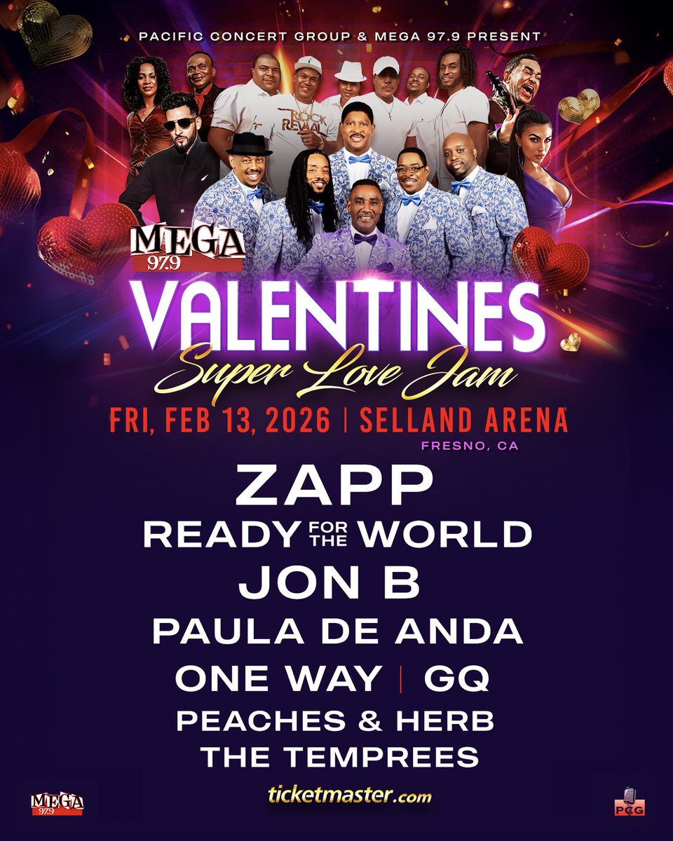 Get ready for all the hits of the Zapp Band at the Valentine Super Love Jam at the Selland Arena. 

On 2/13, Mega 97.9 and Pacific Concert Group are bringing The ZAPP Band, Ready For The World, Jon B, Paula De Anda, One Way, GQ and more. bit.ly/43CDOn5