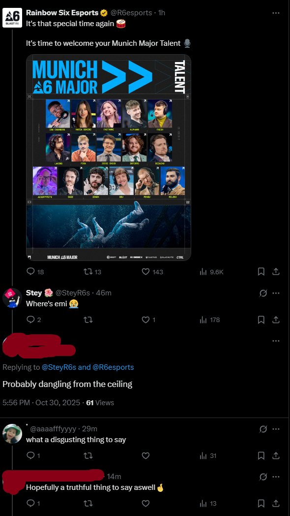 I get it's a bait post to try to upset people, but I guess I'll never understand the mentality of wishing people to off themselves because they exist.

Sorry to disappoint, but I'll be watching my friends crush it whilst cosily in my home that working this game paid for, ta.