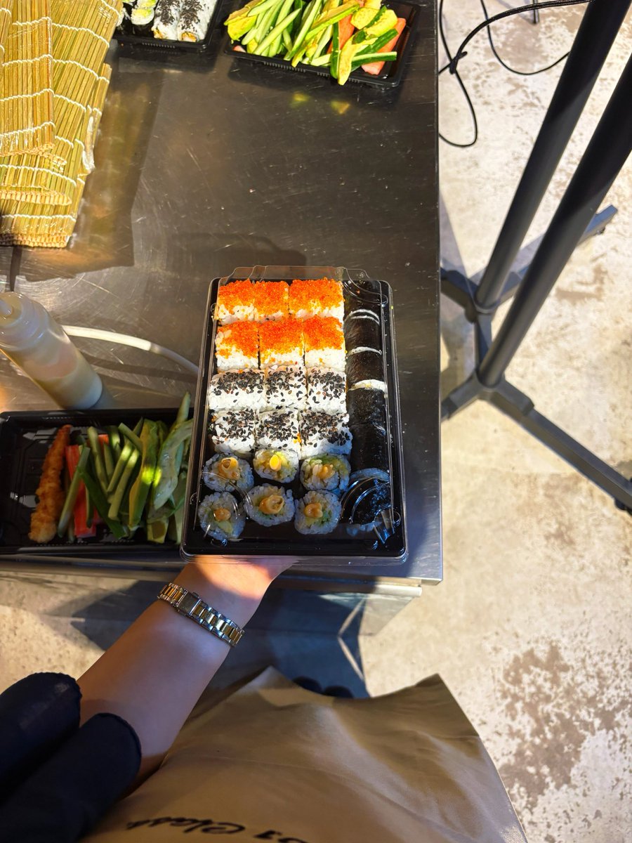 Mashaelhq1's tweet image. Sushi class done right 🍣❤️ Just rolled my first maki like a pro (kind of) 😆🍱
#FoodieMoments #SushiLover #CookingClass
