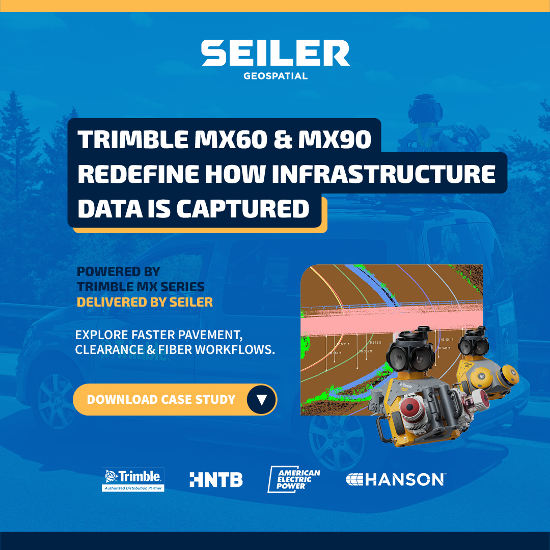 SeilerInst's tweet image. 🚗💨 Smarter, faster, safer.
See how the Trimble MX60 &amp;amp; MX90 redefine how infrastructure data is captured — from pavement to fiber workflows.
📥 Download the case study ➡️ gotoseiler.com/mxcapture

#SeilerGeospatial #TrimbleMXSeries #MobileMapping #LiDAR