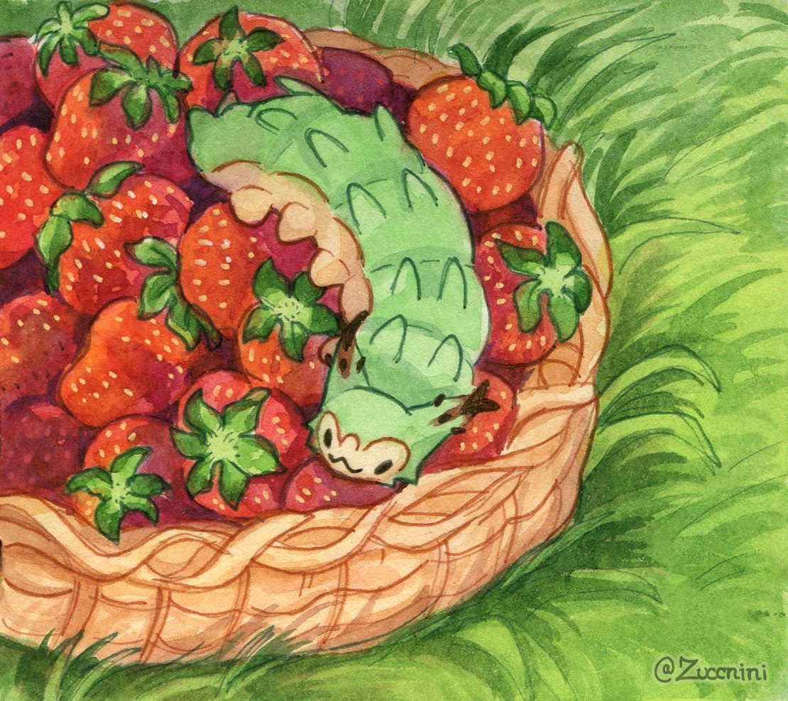 zuccnini's tweet image. [oc] Strawberry basket