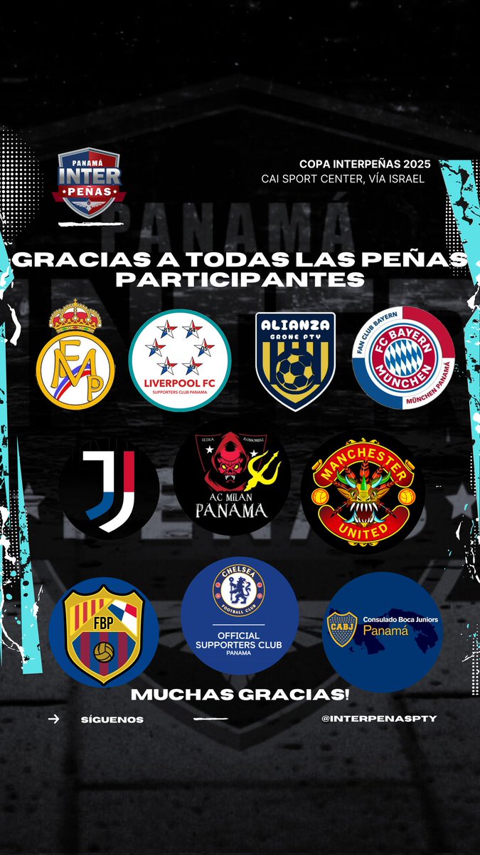 interpenaspty's tweet photo. Felicidades a los Campeones de la Copa @interpenaspty 2025 disputada en las instalaciones del CAI Sport Center de Vía Israel: 

ALIANZA GRONE PTY 🏆

Una vez más, felicidades a todas las peñas, jugadores, staff técnico 👏🏼

#PanamáInterpeñas #InterpeñasPanamá #Panamá #Fútbol https://t.co/x5O7lvpKqs
