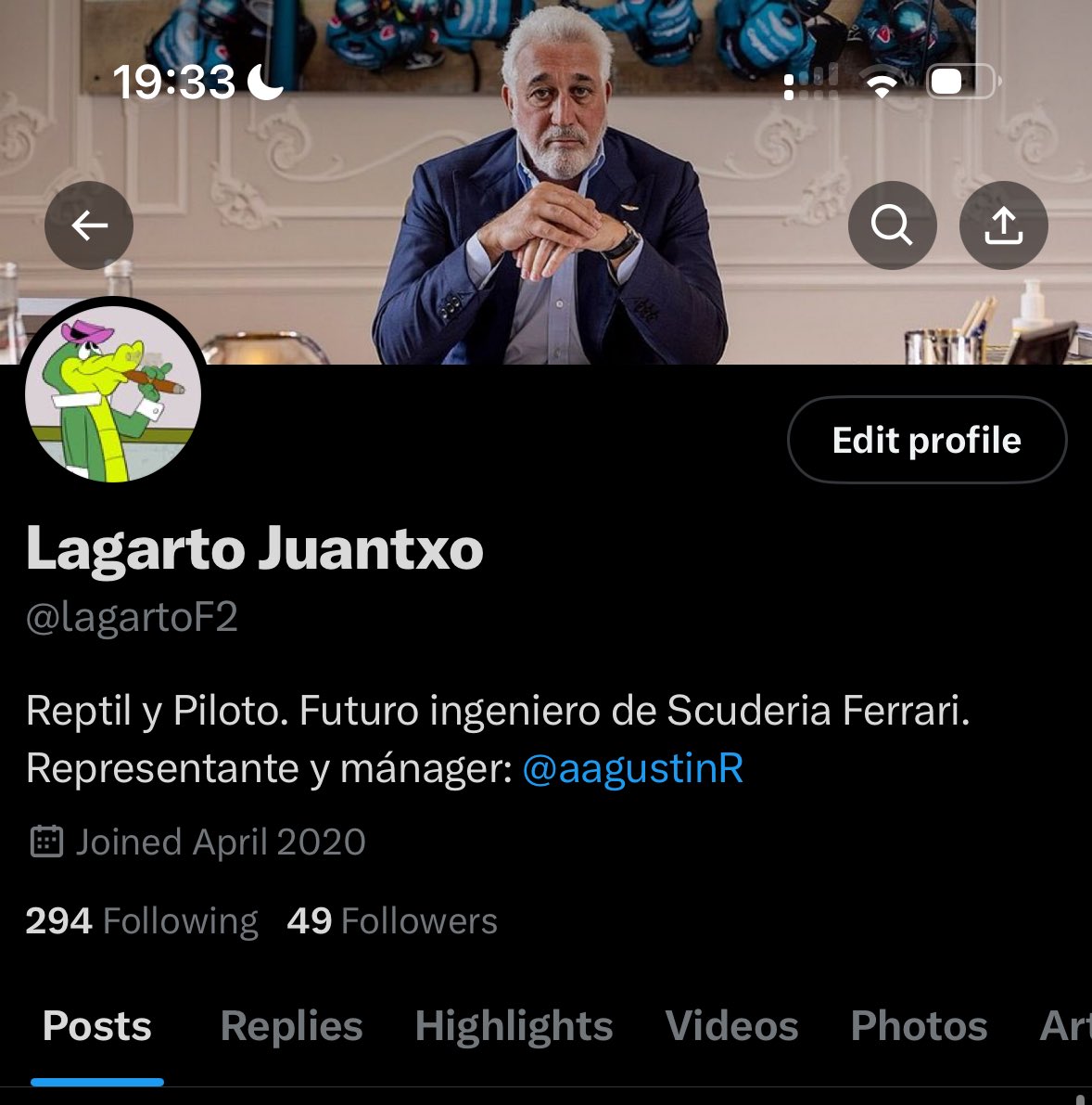 lagartoF2's tweet photo. Que esta sea mi bio desde 2020 qué cojones es https://t.co/tAHHcJ04f2