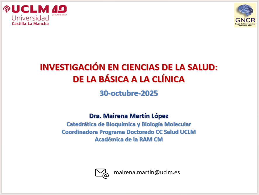 GNCR_UCLM's tweet photo. Mairena Martín ha presentado parte de nuestros resultados, siempre enfocados a su potencial aplicación clínica, en la “III Jornadas de Investigación” celebradas en la GAI de Manzanares. Gracias por la asistencia. @CR_Enfermeria @FCTQ_uclm @MedicinaCR_UCLM @idiscam @sescamclm https://t.co/vPOGkpLQfC
