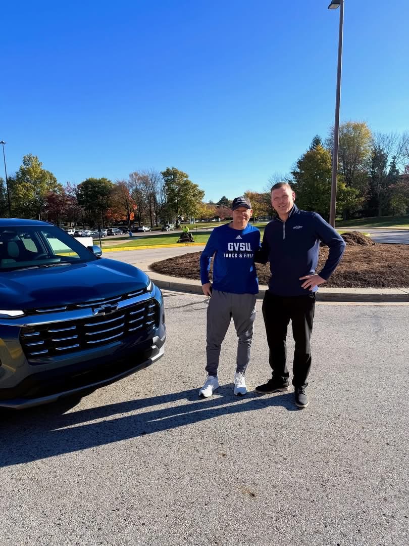 Thank you <a href="/bergerchevy/">Berger Chevrolet</a> for continuing to be a longtime partner. You are keeping good company with <a href="/GVSUXCTF/">GVSU XCTF</a> Jerry Baltes behind the wheel of that ride!