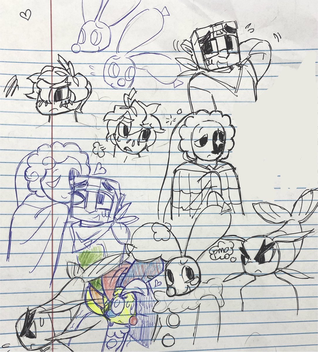 orcatnip's tweet image. I draw my faves 💓 some of it is redacted becuz i didnt like it