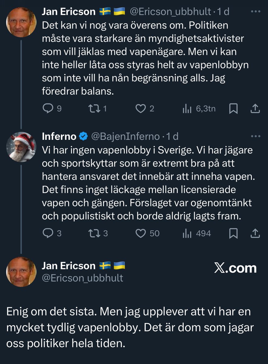 Noterar att moderata riksdagsledamöter börjat använda begreppet ”vapenlobbyn” i sin argumentation. Varför denna nedvärderande beskrivning av flera hundratusen jägare och sportskyttar i hela Sverige?

<a href="/moderaterna/">Moderaterna</a> är inte ett parti för vanligt folk?
