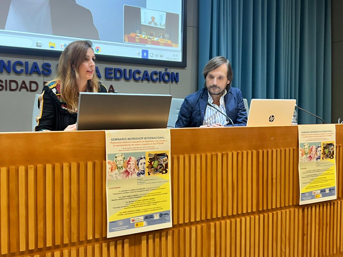 Inauguración del Seminario Workshop Internacional Patrimonio Histórico Educativo en Femenino: una mirada a la representación de niñas y mujeres en las STEAM. Universidad de Sevilla.