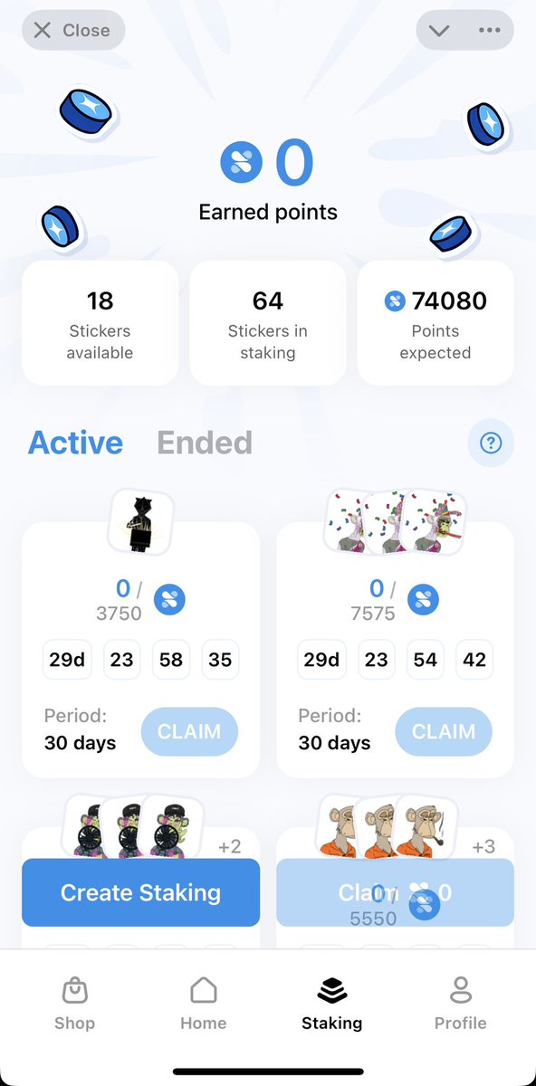 I staked most of my stickers on here. 

<a href="/stickerx_tg/">StickerX</a>