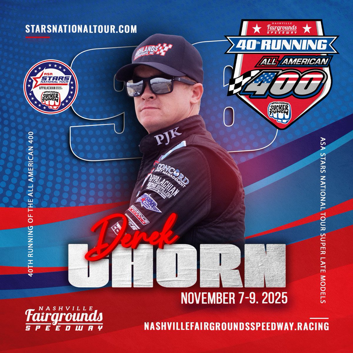 -<a href="/DerekThorn6/">Derek Thorn</a> Set for Return to <a href="/RaceFairgrounds/">Nashville Fairgrounds Speedway</a> in the 40th Running of the All American 400

Story: starsnationaltour.com/derek-thorn-se…

#ASASTARS 🏁