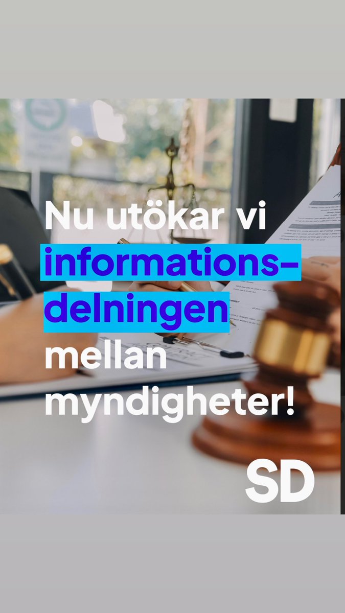 utökar vi informationsdelningen mellan myndigheter!
Det här är en avgörande reform för att ge myndigheterna bättre verktyg att bekämpa organiserad brottslighet, välfärdsbrott och skattefusk.

Från den 1 december införs:
✅ Ett mer samlat regelverk för informationsutbyte mellan