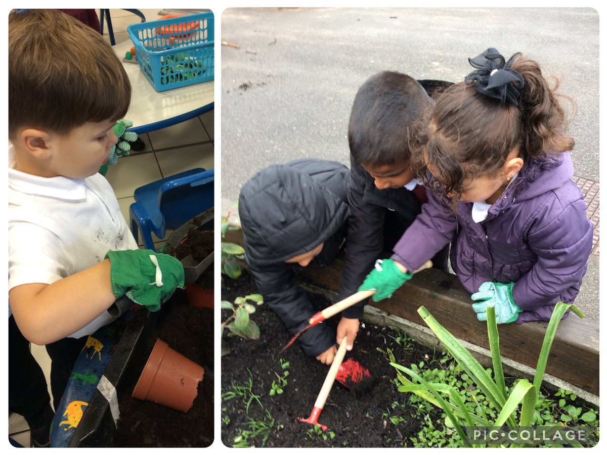 Nursery finished the half term by planting some spring bulbs in pots in the Nursery Garden. Thank you to the kind families who donated the bulbs. The children can’t wait to see them come out in the Spring… 🌼 🌹