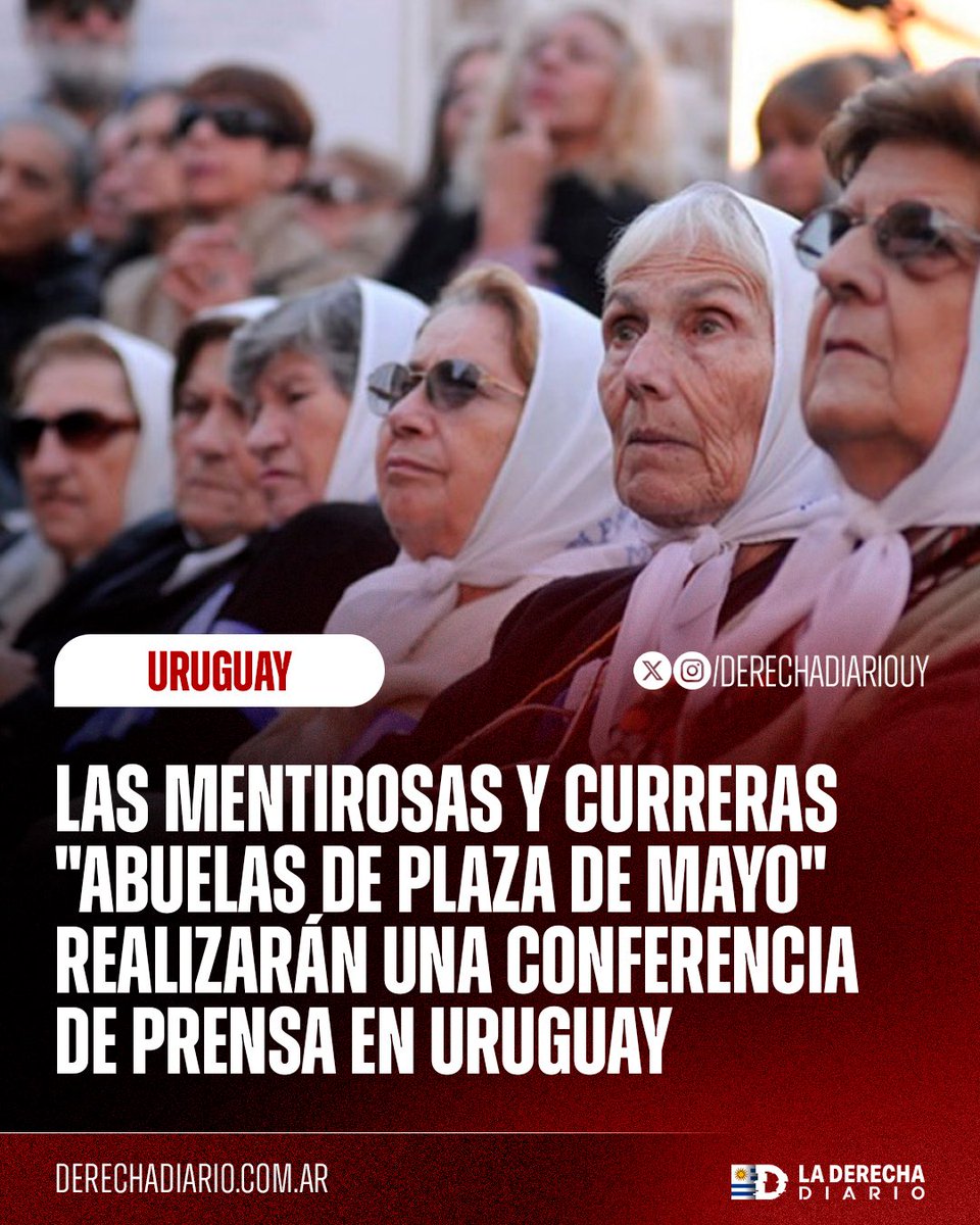 🇺🇾🇦🇷 | Las mentirosas y curreras "Abuelas de Plaza de Mayo", se fueron totalmente domadas por el Gobierno de Milei y ahora pretenden recuperar sus curros estafando al pueblo uruguayo: Organizaron una conferencia de prensa en Montevideo.