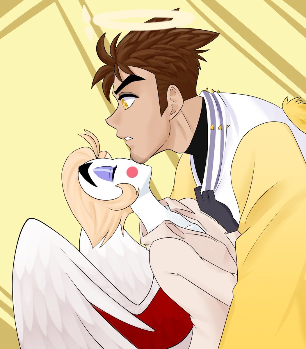 first bit of affection #adamsapple #hazbinhoteladam #HazbinHotelLucifer