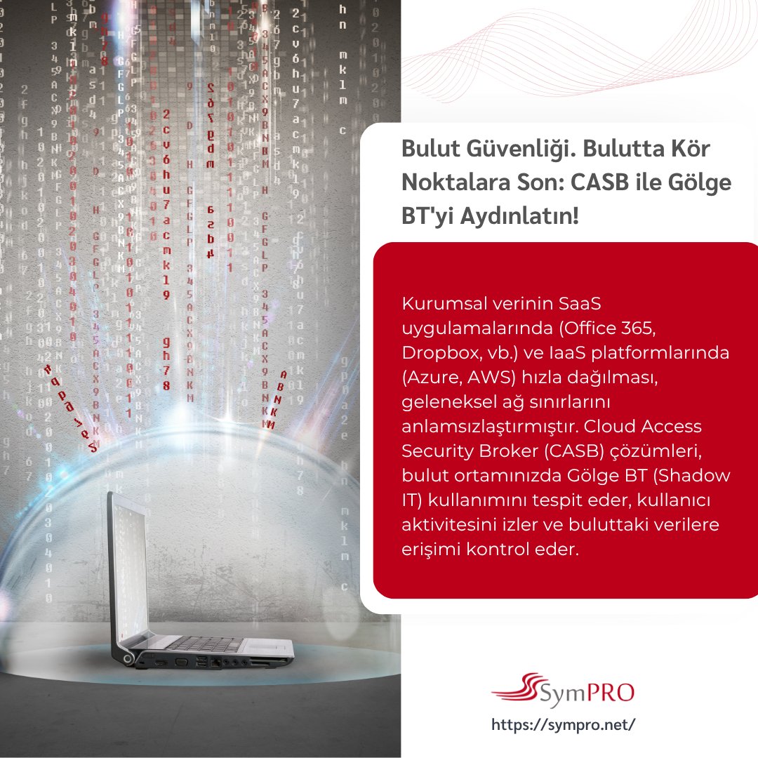 SymproBilisim's tweet image. Cloud Access Security Broker (CASB) - Bulut Güvenliği. Bulutta Kör Noktalara Son: CASB ile Gölge BT&apos;yi Aydınlatın

sympro.net/cloud-access-s…

#CASB #BulutGüvenliği #CloudSecurity #ShadowIT #GölgeBT #SaaS #IaaS #DLP #VeriKoruma #BulutDLP #SiberGüvenlik #ErişimKontrolü #UyumYönetimi