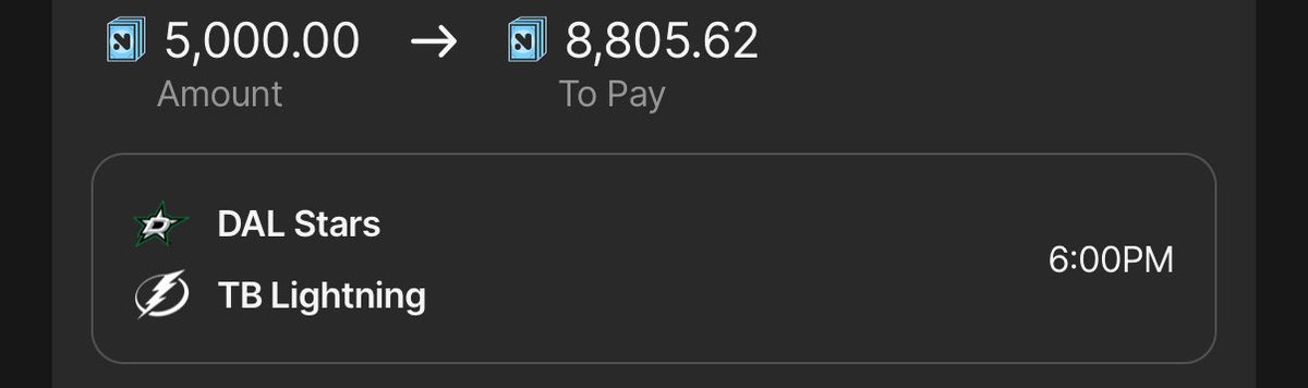 Just placed my favorite play of the day in the NHL for 5 SEATBELTS‼️

Those that follow me, like this tweet, and rt will get this play for free. Let’s compete tonight!
#NHL #GamblingTwitter #TexasHockey #GoBolts