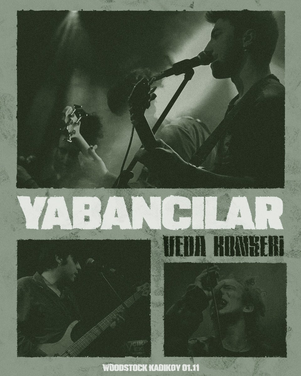 Cumartesi günü son kez Yabancılar şarkıları çalıyoruz ve hoşça kal diyoruz...konsere gelen gelsin