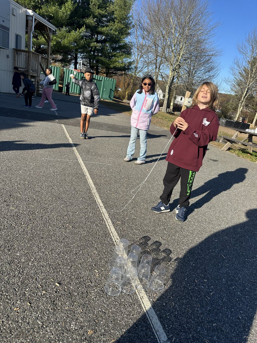 Striking up some science! 🎳 Who needs pins when you’ve got ten cups to explore energy and collisions? <a href="/brewsterschools/">Brewster Central School District</a>