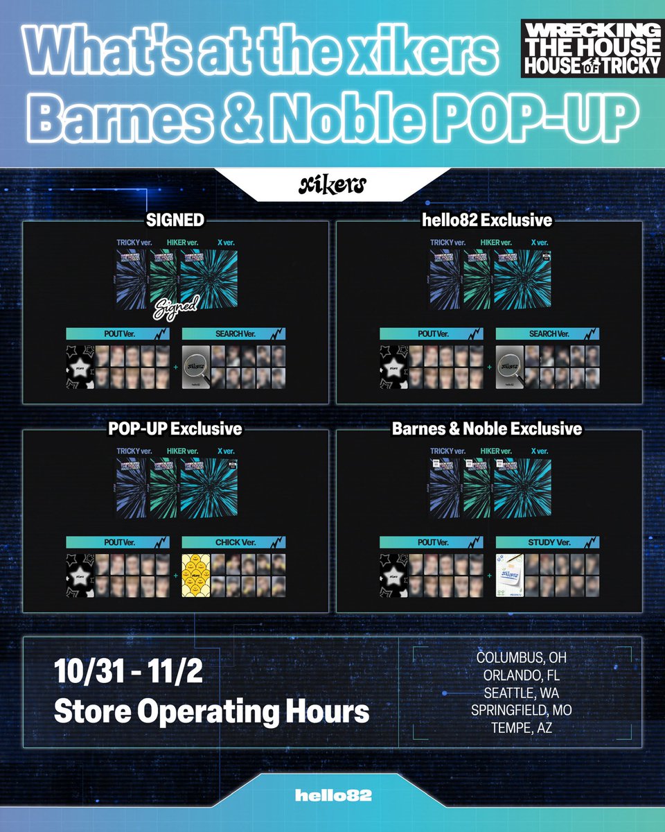 hello82official's tweet image. road𝓨 about to bring the energy, light up the place🔋
Get ready to secure Exclusive Albums at a xikers POP-UP near you, starting TOMORROW!

🗓️ 10/31 - 11/2 | 10AM - 4PM (Local Time)
📍@hello82LA 
📍@hello82NYC 
📍@hello82ATLANTA 
📍@hello82SANDIEGO 
📍@hello82BERLIN 
*31 October…