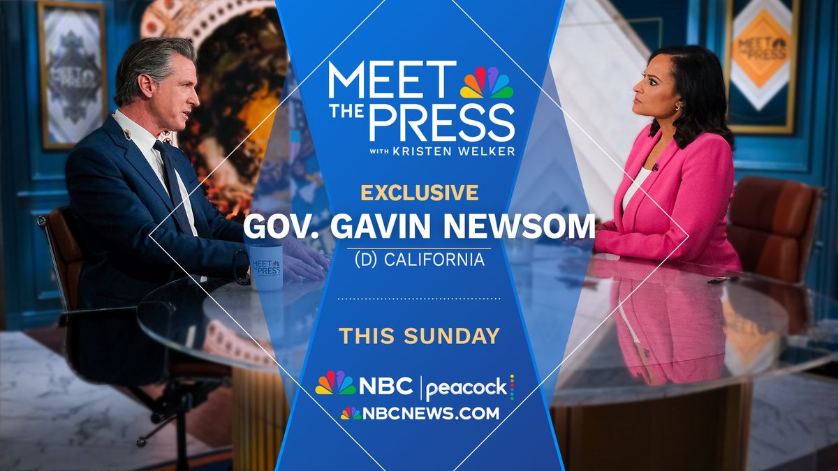 THIS SUNDAY on <a href="/MeetThePress/">Meet the Press</a> with <a href="/kwelkernbc/">Kristen Welker</a>, an exclusive interview with Gov. <a href="/GavinNewsom/">Gavin Newsom</a> (D-Calif.).