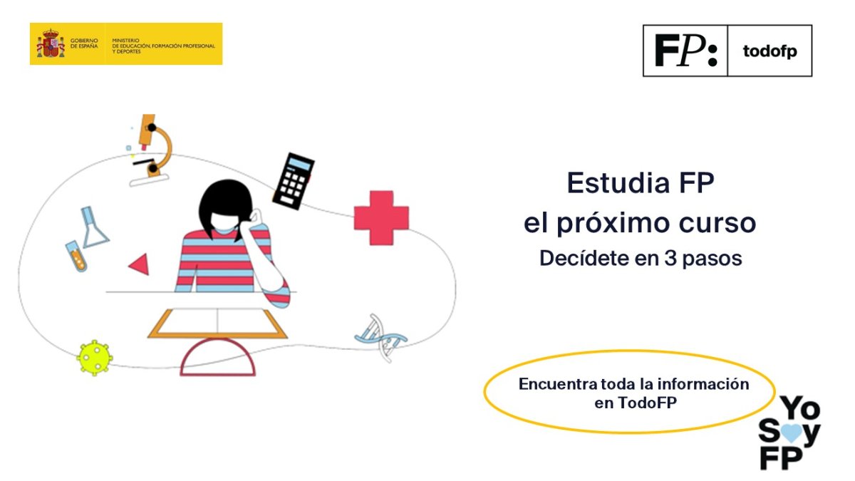📢 ¿Quieres estudiar Formación Profesional el próximo curso? #TodoFP #YoSoyFP
🔴 Estás a tres pasos de conseguirlo. 
🔎 Encuentra toda la información en TodoFP.es
todofp.es/sobre-fp/infor…