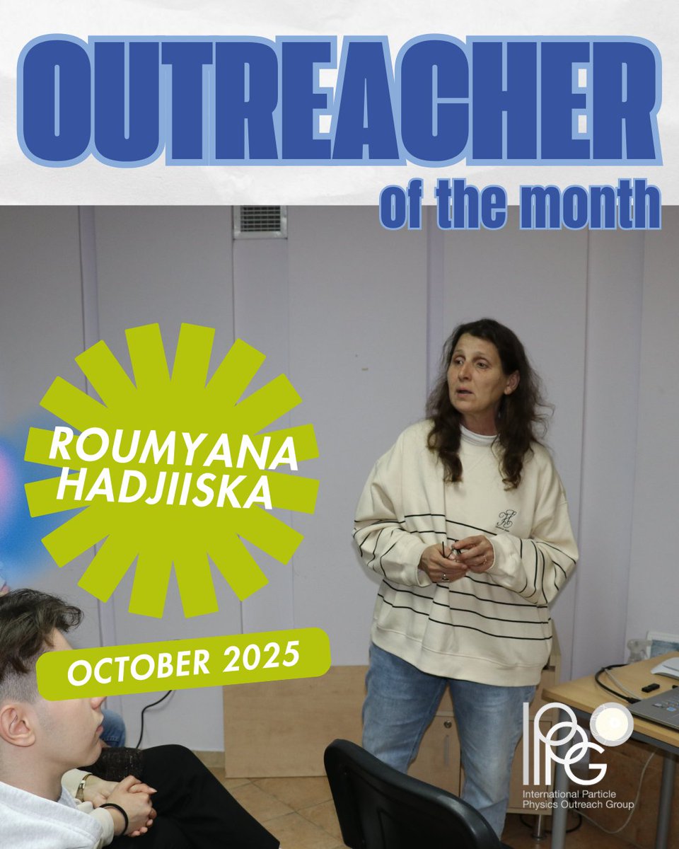 From a small library in northern Bulgaria to CERN, Roumyana Hadjiiska turned childhood curiosity into a lifelong mission to share the beauty of particle physics.

🔗 Read her story on ippog.org #Outreacherofthemonth #IPPOG