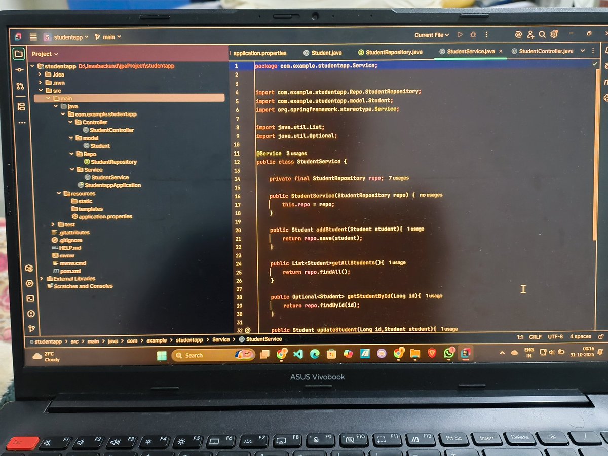Harsh52c's tweet image. 🧠Today’s Work Summary

Worked on Spring Boot REST + JPA and integrated with PostgreSQL

Explored  JpaRepository vs crudRepository 

Revised DSA topics: Largest Permutation, Kruskal’s Algorithm (using DSU)

Solved  puzzles: Poison &amp;amp; Rat, 8 Balls, Melting Candles
#Placement