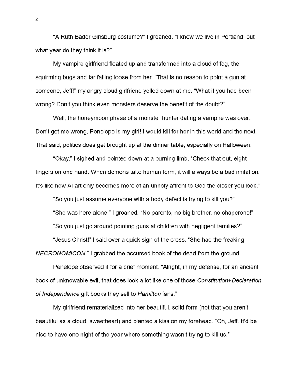 BenjaminCrew1's tweet photo. Happy Halloween! Enjoy "Van Helsing's Guide to Halloween." This is a 16-page follow-up that does not require knowing the book. Jefferson Van Helsing battles trick-or-treating demons, dusts up a mummy, and finds the courage to tell his vampire girlfriend how he really feels. (1/4) https://t.co/xwosQCkC2G