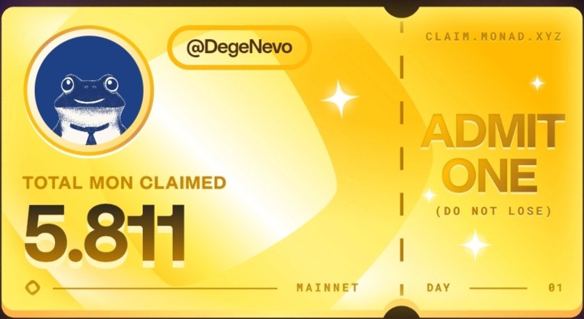 ready for day 1 🫡
<a href="/monad/">Monad</a> $mon