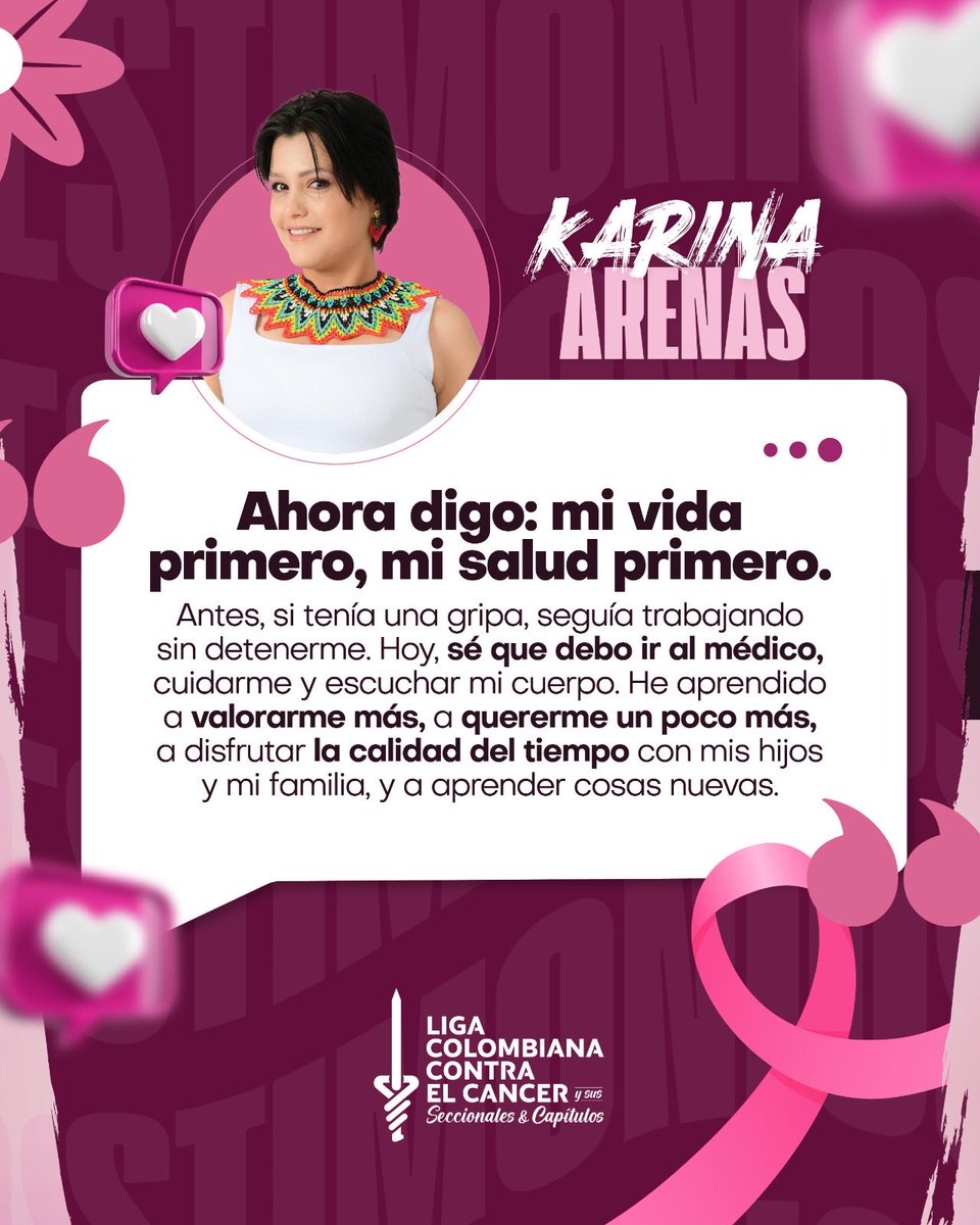 Karina descubrió su diagnóstico casi por casualidad, pero desde entonces nada volvió a ser igual.
Aprendió a valorar su tiempo, a quererse más y a priorizar su bienestar.
Hoy nos recuerda que la salud no espera: ¡escucha tu cuerpo y cuídate! 💕