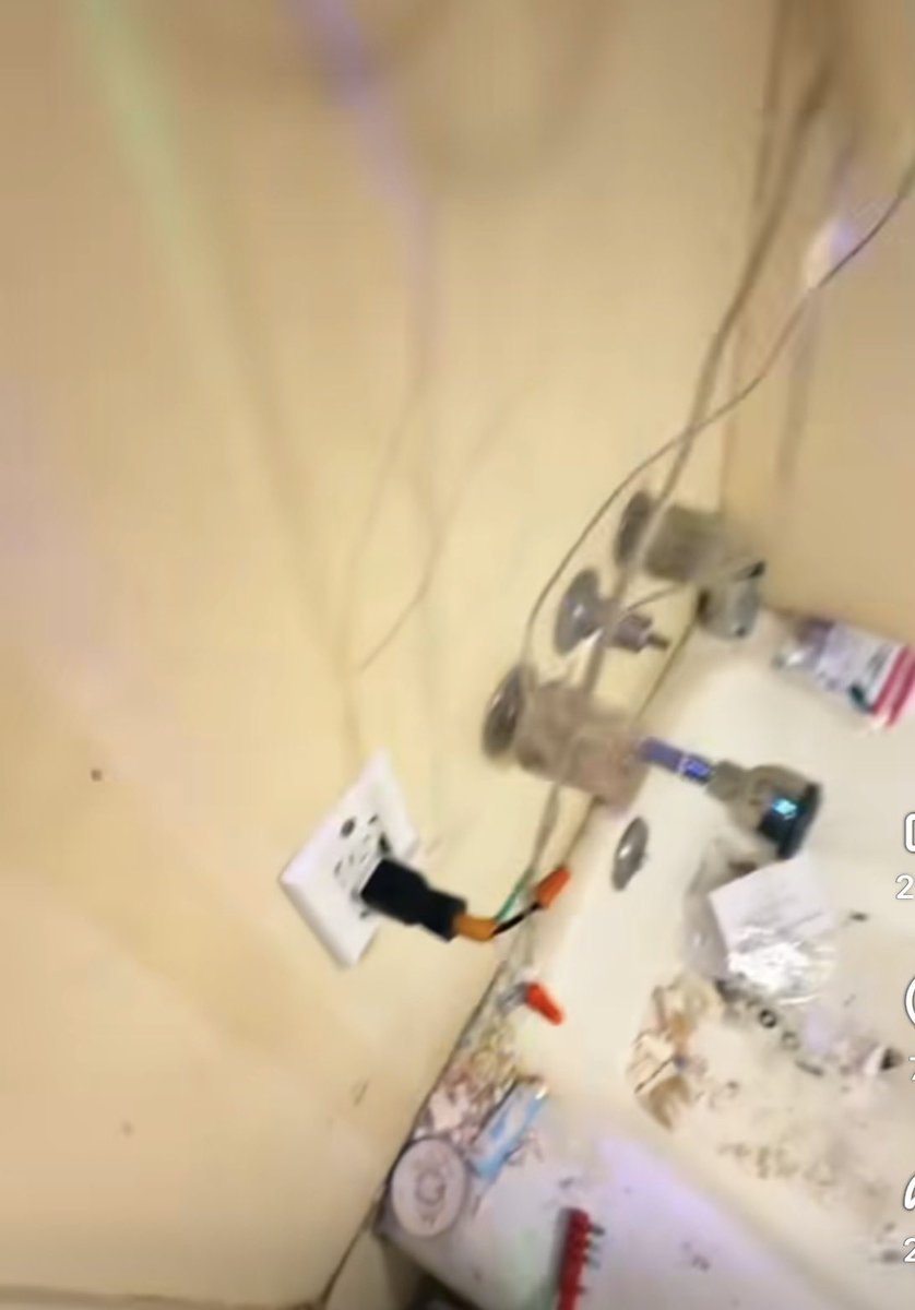 me &amp; weasel installed an shower outlet