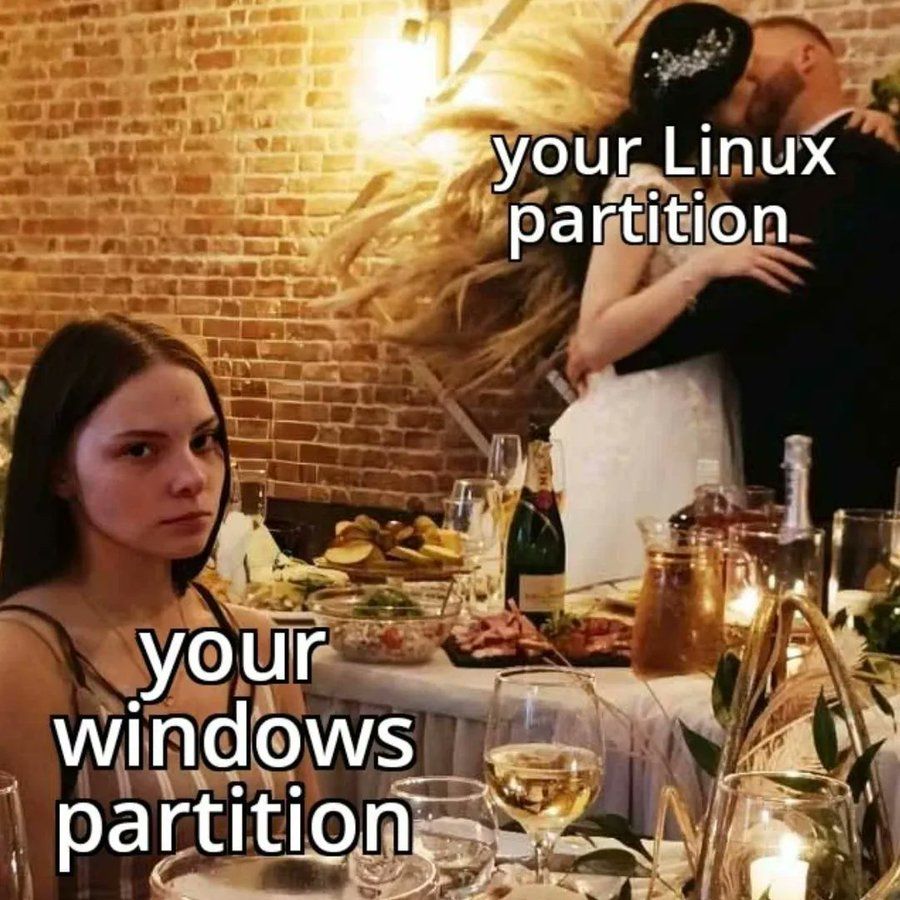 Linux folks with dual boot😂😂