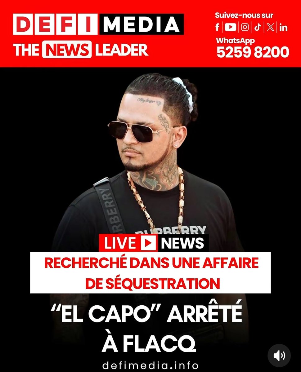 🚨Ce qui devait arriver arriva 🤷🏾‍♂️

Brandon Rodrigues Sena a.k.a Kapo a.k.a Big League a.k.a El Capo, d'origine guyanaise a été arrêté par la CID de Flacq 🇲🇺 pour enlèvement, séquestration, possession de cocaïne, armes…
 2 de ses complices sont activement recherchés !