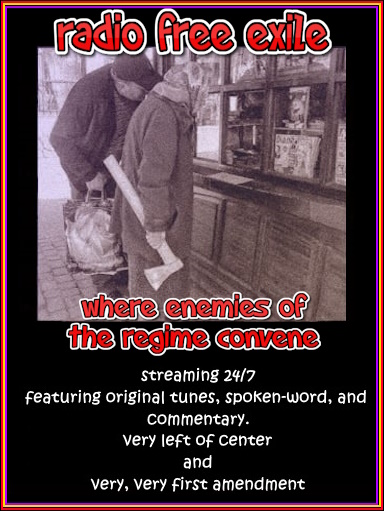 exileguy's tweet image. Radio Free Exile is an online radio station presenting cutting edge original music, spoken-word, and commentary.  Very left of center and very 1st Amendment.  Listen at: orbit.citrus3.com:2020/public/radiofr…