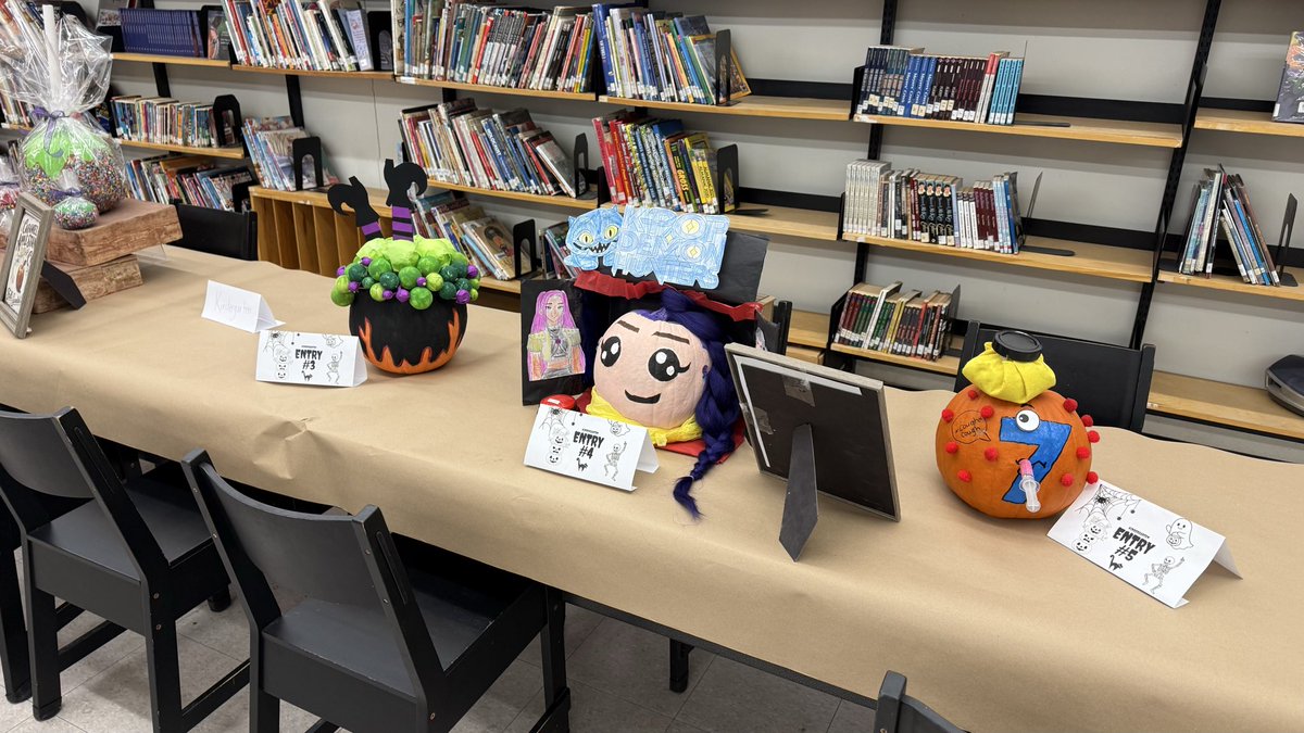 Here are the results of our Pumpkin decorating contest…can you choose a winner?