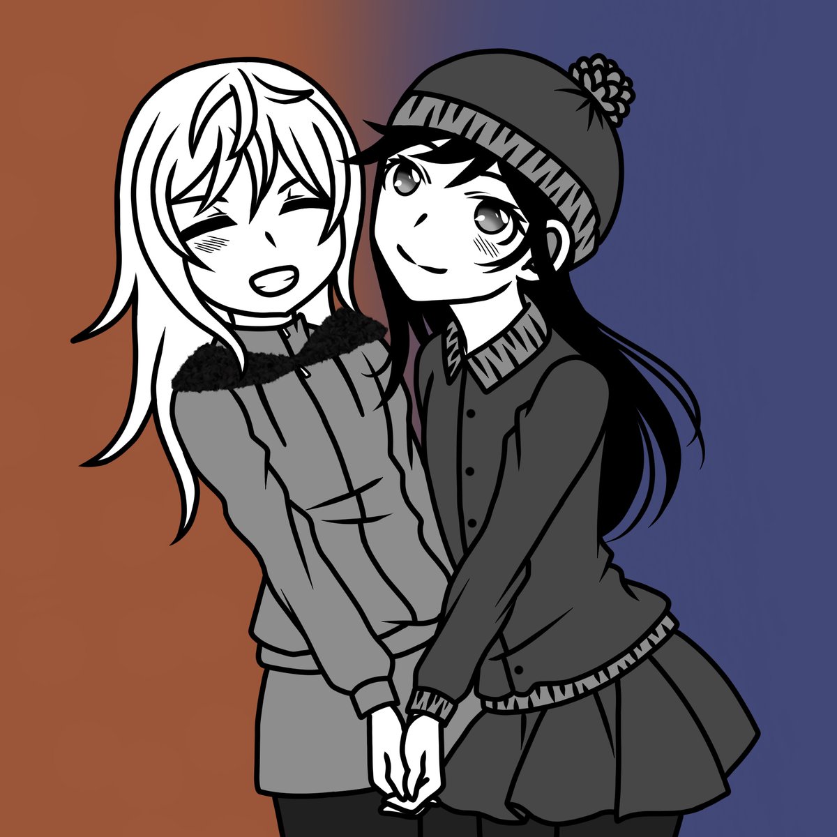 problematicbean's tweet photo. #StennyWeek2025 Day 6: Girls!

Quick sketch I did for today 🧡💙 #stenny #southpark https://t.co/gNmNmN8ltO