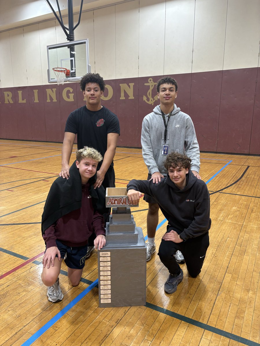Congrats to Team VP on winning the Admiral Cup for floor hockey! Winning team of: Eli Santos, Braden Myers, Anthony Delacruz, &amp; Tommy Parise. Excellent come from behind victory 🥇